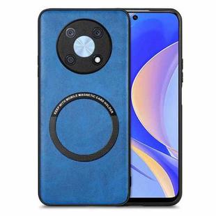 For Huawei Nova Y90 Solid Color Leather Skin Back Cover Phone Case(Blue)