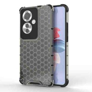 For OPPO Reno11 F Shockproof Honeycomb Phone Case(Black)