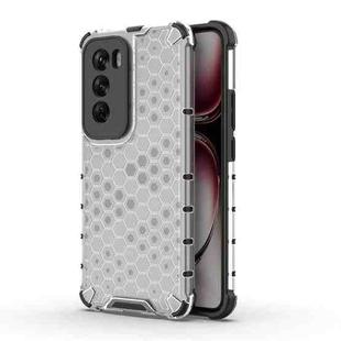 For OPPO Reno12 Pro Global Shockproof Honeycomb Phone Case(White)