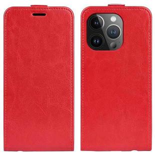 For iPhone 15 Pro R64 Texture Single Vertical Flip Leather Phone Case(Red)