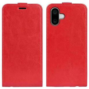 For iPhone 16 R64 Texture Single Vertical Flip Leather Phone Case(Red)