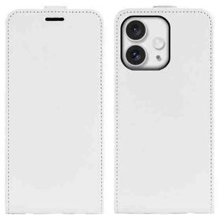 For iPhone 16 Pro Max R64 Texture Single Vertical Flip Leather Phone Case(White)