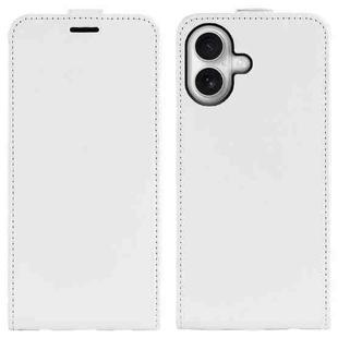 For iPhone 17 R64 Texture Single Vertical Flip Leather Phone Case(White)