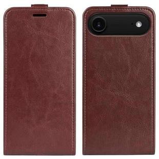 For iPhone 17 Air R64 Texture Single Vertical Flip Leather Phone Case(Brown)