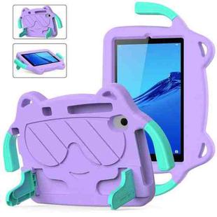 For Huawei MediaPad M5 Lite 8.0 Ice Baby EVA Shockproof Hard PC Tablet Case(Light Purple+Mint Green)