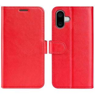 For iPhone 16 Plus R64 Texture Horizontal Flip Leather Phone Case(Red)