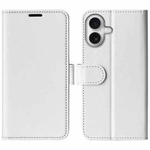 For iPhone 17 R64 Texture Horizontal Flip Leather Phone Case(White)