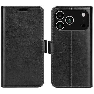 For iPhone 17 Pro Max R64 Texture Horizontal Flip Leather Phone Case(Black)
