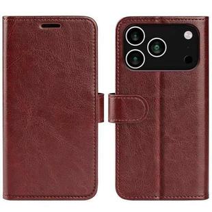 For iPhone 17 Pro Max R64 Texture Horizontal Flip Leather Phone Case(Brown)