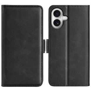 For iPhone 17 Dual-side Magnetic Buckle Horizontal Flip Leather Phone Case(Black)