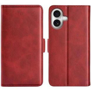 For iPhone 17 Dual-side Magnetic Buckle Horizontal Flip Leather Phone Case(Red)