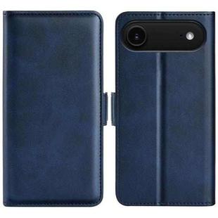 For iPhone 17 Air Dual-side Magnetic Buckle Horizontal Flip Leather Phone Case(Dark Blue)