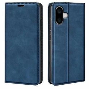 For iPhone 16 Retro-skin  Magnetic Suction Leather Phone Case(Dark Blue)