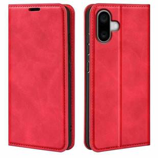 For iPhone 16 Plus Retro-skin  Magnetic Suction Leather Phone Case(Red)