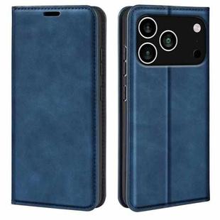 For iPhone 17 Pro Retro-skin Magnetic Suction Leather Phone Case(Dark Blue)
