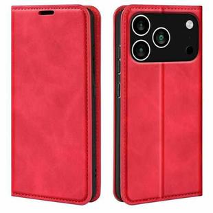 For iPhone 17 Pro Retro-skin Magnetic Suction Leather Phone Case(Red)