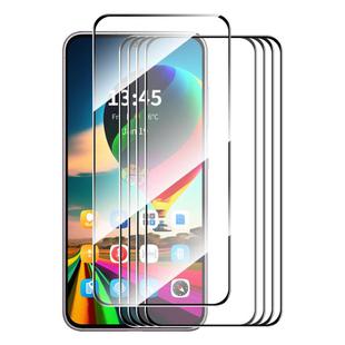 For Redmi Note 14 4G 163.25mm 5pcs ENKAY Hat-Prince Full Glue High Aluminum-silicon Tempered Glass Film