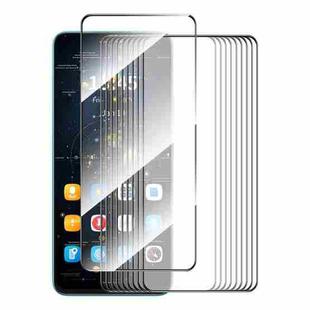 For Redmi Note 14 5G 10pcs ENKAY Hat-Prince Full Glue High Aluminum-silicon Tempered Glass Film