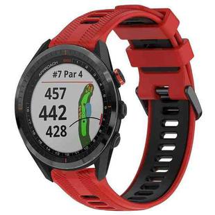 For Garmin Approach S62 Sports Two-Color Silicone Watch Band(Red+Black)