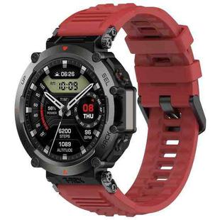 For Amazfit T-Rex Ultra Silicone Sports Watch Band(Red)