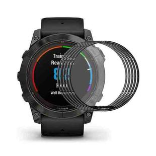 For Garmin Fenix 7X Pro 5pcs ENKAY 3D Full Coverage Soft PC Edge + PMMA HD Screen Protector Film