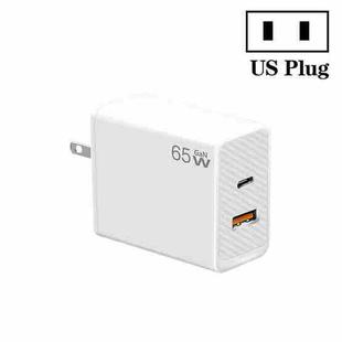 GaN PD48W Type-C PD3.0 + USB3.0 Fast Charger ，US Plug(White)
