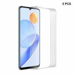 For Honor Play7T / Play6T 5pcs ENKAY 0.26mm 9H 2.5D High Aluminum-silicon Tempered Glass Film
