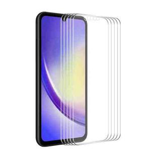 For Samsung Galaxy A25 5G 5pcs ENKAY 0.26mm 9H 2.5D High Aluminum-silicon Tempered Glass Film