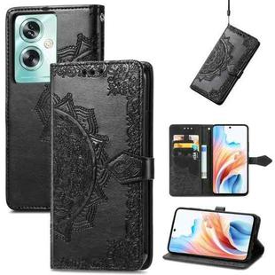 For OPPO A79 5G / A2 5G Mandala Flower Embossed Leather Phone Case(Black)