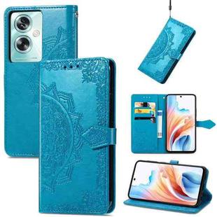 For OPPO A79 5G / A2 5G Mandala Flower Embossed Leather Phone Case(Blue)