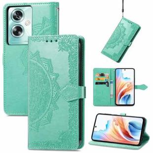 For OPPO A79 5G / A2 5G Mandala Flower Embossed Leather Phone Case(Green)