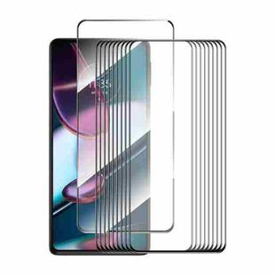 For Motorola Moto G 5G 2023 / Edge 30 Pro 10pcs ENKAY Full Glue High Aluminum-silicon Tempered Glass Film