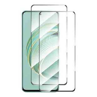 For Huawei Nova 10z 2pcs ENKAY Full Glue High Aluminum-silicon Tempered Glass Film