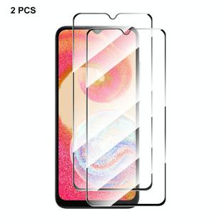 For Samsung Galaxy M04 2pcs ENKAY Hat-Prince Full Glue High Aluminum-silicon Tempered Glass Film