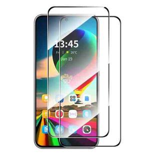 For Samsung Galaxy F55 / M55 / C55 2pcs ENKAY Hat-Prince Full Glue High Aluminum-silicon Tempered Glass Film