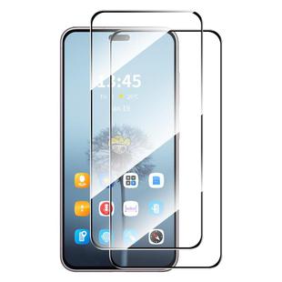 For Honor X8c 4G 2pcs ENKAY Hat-Prince Full Glue High Aluminum-silicon Tempered Glass Film