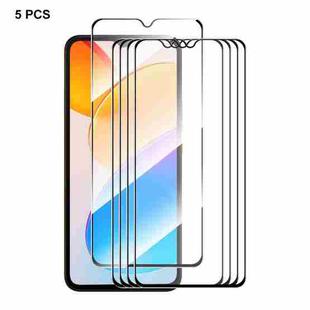 For Honor 70 Lite / X5 / X6 5pcs ENKAY Hat-Prince Full Glue High Aluminum-silicon Tempered Glass Film