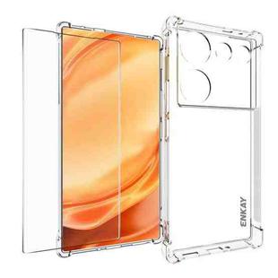 For ZTE Nubia Z50 Ultra 5G ENKAY Transparent TPU Shockproof Phone Case with Glass Film