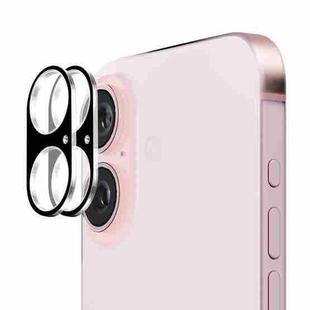 For iPhone 16 / 16 Plus 2pcs ENKAY Hat-Prince 9H Rear Camera Lens Tempered Glass Film