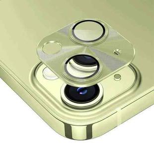 For iPhone 15 / 15 Plus ENKAY Aluminium Alloy Tempered Glass Lens Cover Film(Yellow)