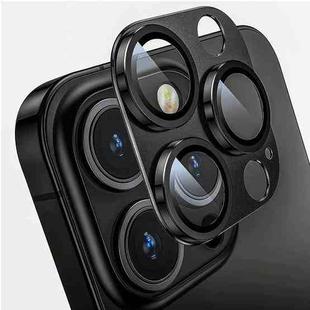 For iPhone 15 Pro / 15 Pro Max ENKAY Anti-reflection Camera Lens Aluminium Alloy Tempered Glass Film(Black)