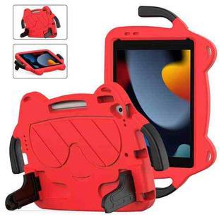 For iPad 10.2 2019/2020/2021 Ice Baby EVA Shockproof Hard PC Tablet Case(Red+Black)