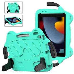 For iPad 10.2 2019 / 2020 / 2021 Ice Baby EVA Shockproof Hard PC Tablet Case(Mint Green+Black)