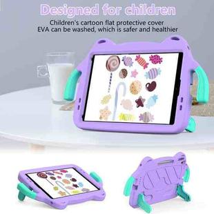 For iPad 10.2 2019 / 2020 / 2021 Ice Baby EVA Shockproof Hard PC Tablet Case(Lighte Purple+Mint Green)