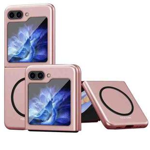 For Samsung Galaxy Z Flip7 5G Skin Feel Magnetic MagSafe Shockproof Phone Case(Pink)