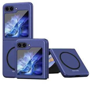 For Samsung Galaxy Z Flip7 5G Skin Feel Magnetic MagSafe Shockproof Phone Case(Blue)