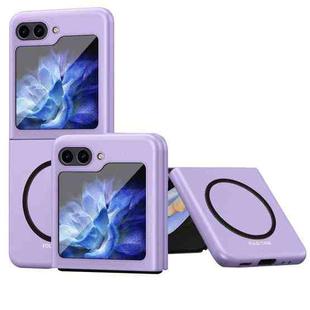For Samsung Galaxy Z Flip7 5G Skin Feel Magnetic MagSafe Shockproof Phone Case(Purple)