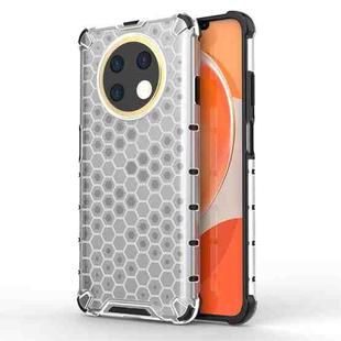 For Huawei Y91 Shockproof Honeycomb Phone Case(White)