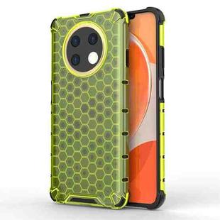 For Huawei Y91 Shockproof Honeycomb Phone Case(Green)