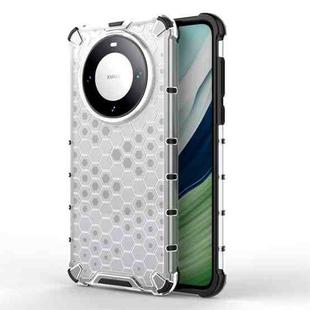 For Huawei Mate 60 Pro+ Shockproof Honeycomb Phone Case(White)